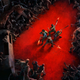 Zombies swarm a small group of survivors who shoot at all the monsters around them.